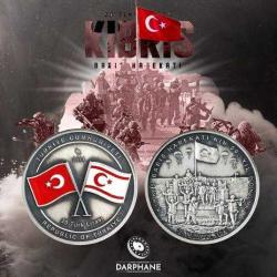 2024 Kıbrıs Barış Harekatı'nın 50. Yıl Dönümü (Okside Gümüş) Darphane Hatıra Parası ''SERTİFİKALIDIR'
