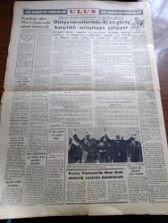 Ulus Gazetesi - 25 Haziran 1967 - Ekmek Ve Partizanlık Meselesi Yazan Cihad Baban Köşe Yazısı - Neredeeen Nereye Yazan Selahattin Hakkı Esatoğlu Köşe Yazısı - Dokunulmazlık Konusundaki Tartışmalar Devam Ediyor - Amerikan Dışişleri Johnson Ve Rus Dışişleri Bakanı Kosigin Bugün Yeniden Buluşacaklar - Amerikayı Protesto Mitingi Dün İstanbul'da Yapıldı İsteğimiz Bağımsız Mustafa Kemal Türkiyesidir - Cumhurbaşkanı Cevdet Sunay 27 Haziran'da Fransa'ya Gidiyor - İnönü Şehitleri İçin İsmet İnönü Bir Mesaj Gönderdi - İdil Biret Pragda Çok Başarılı Konser Verdi - Sovyet Savaş Gemileri Boğazlardan Geçmeye Devam Ediyor -  Adalet Partisi Halkı Değil Çıkar Zümresini Koruyor - Devlet Tiyatrosu Yazan Kamuran Evliyaoğlu Köşe Yazısı - 08 de Marko Paşa Her Gün Dert Dinliyor - Şile Açıklarında 16 Ton Kaçak Kahve Ele Geçirildi - Yılların Hayalini Hakikat Yapan Anadol - En Çok Gol Atan Ekip Bursaspor - Ve Bir Gol Kralı Osman Arpacıoğlu- Türkiye Kupası Göztepe Altay Finali