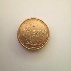 Türkiye / 5000 Lira / 1997 - Lütfen açıklamayı okuyunuz*