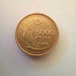 Türkiye / 5000 Lira / 1998 - Lütfen açıklamayı okuyunuz*