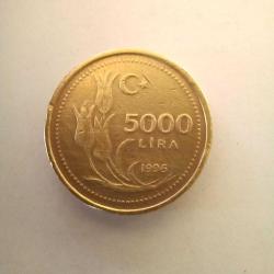 Türkiye / 5000 Lira / 1996 - Lütfen açıklamayı okuyunuz*