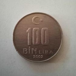 Türkiye / 100 Bin Lira / 2002 - Lütfen açıklamayı okuyunuz*