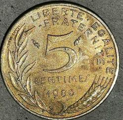 FRANSA 1980  5  CENTIMES