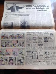 Hürriyet Gazetesi - 1 Ekim 1969 - Asi Türk İşçisi Behçet Yurtçu Avustralya'dan Sınırdışı Ediliyor - Ankara Semalarının Davetsiz Misafiri Heyecan Uyandırdı - Meçhul Cismi Yakalamak İçin Jetler Uçuruldu - Dünyanın En Meşhur Falcısı Türk Siyasi Parti Liderlerinin Elektronik Beyinle Falına Baktı 4 - Gerçeği Yalnız Kendinin Bildiğine İnanan Adam Süleyman Demirel Fotoğraf - Yüksek Seçim Kurulunun Kararı İle Adalet Partisinin Seçim Beyannamesi Toplattırıldı - Haber Ajansının Açıklaması Siirt Valisi Ali Suat Ethemoğlu Suçluyu Yakalamak Yerine Hissi Tekzip Yolluyor -  Alparslan Türkeş'i Komandolar Karşıladı - Ereğli'de Yüksek Fırının Donması Büyük Güçlükle Önlendi - Türk İş Genel Sekreteri Halil Tunç Görüşme Devri Kapandı - Almanya'dan Gelecek Mektup Gerçek Hayal Hikayeleri Yazan Ve Çizen Faruk Geç - Bugünkü Radyo Programı - Tarkan Gümüş Eyer Yazan Ve Çizen Sezgin Burak - İstanbul'un Yalnız Adamı Fahri Atabey Dert Yandı İstanbul Hala İki Bin Nüfusu Olan Belediyeler Gibi Yönetilemez - Bizimkiler