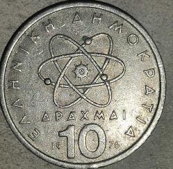 YUNANİSTAN 1976  10  DRAHMİ