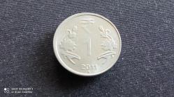 1 RUPİEE 2011* HİNDİSTAN