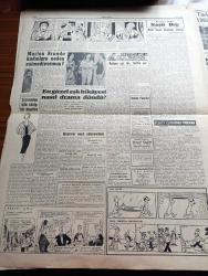 Cumhuriyet Gazetesi - 10 Ekim 1960 - Yassıada'dan İlk Resimler - Soruşturma Henüz Bitmedi Kurulda 2 Bin İş Daha Var - Düşük Cumhurbaşkanı Celal Bayar Yassıada'da Soruşturma Kurulu Karşısında İfade Verirken Fotoğraf - Sabık Maliye Bakanının Vinileks Şirketi İle Ortaklığı Muazzam Meblağa Dayanıyor - Petrol İşçilerinin Açlık Grevleri Devam Ediyor - İstanbul Erkek Lisesi'nin 76. Yılı Dün Kutlandı - Yeni Basın Kanunu Tasarısı Komitede - Sovyet Elçiliği Tarafından Bastırılan Broşür Toplattırıldı - Köpek Davası Yazan Feridun Ergin Köşe Yazısı - Sabah Şarkısı Yazan Taylor Caldwell Yazı Dizisi - Küba'da Fidel Castro Aleyhtarı İki Lider Yakalandı - Resimli Roman Başkasının Günahı Çizen Yves Sayol - Patti Çizgi Roman -  Marlon Brando Kadınlara Neden Zulmediyormuş - Komiki Şehir Naşit Bey Biyografik Hikaye Yazan Burhan Arpad Yazı Dizisi - Türkiye Yüzme Ve Sutopu 1959 60 Şampiyonu Adana - Toto Tahmin - Beşiktaş 2 Ankaragücü 1 - Galatasaray Sutopu Kalecisi Özcan Tomruk Evlendi - Ethem Menderes
