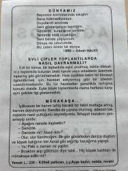 12 AĞUSTOS 2001 - TAKVİM YAPRAĞI - DOĞUM GÜNÜ HEDİYESİ - BÜYÜK SAATLİ MAARİF TAKVİMİ - NACİ KASIM - GÖNÜL HALICI - EVLİ ÇİFTLER TOPLANTILARDA NASIL DAVRANMALI - MÜNAKAŞA ADLI YAZI