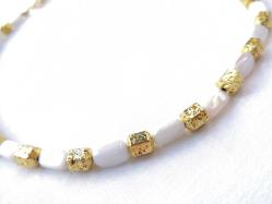 Altın Hematitli Sedef Kolye