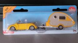 LOT.4 » DİECAST ALMAN DEVİ SİKU 1629 VOLKWAGEN   BEETLE VE KARAVAN SIFIR  HİÇ KULLANILMAMIŞ  ORJİNAL AMBALAJINDA KOLEKSİYON ÜRÜNÜ