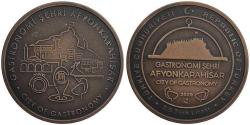 2020 YILI GASTRONOMİ ŞEHRİ ''AFYONKARAHİSAR'' DARPHANE HATIRA BRONZ SERTİFİKALI