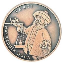 Masal Kahramanları Serisi No.8  Nasreddin Hoca ''Tartı'' 2023 (Okside Bronz) Darphane Hatıra Parası ''SERTİFİKALIDIR'