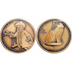 Masal Kahramanları Serisi No.8  Nasreddin Hoca ''Tartı'' 2023 (Okside Bronz) Darphane Hatıra Parası ''SERTİFİKALIDIR'