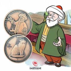Masal Kahramanları Serisi No.8  Nasreddin Hoca ''Tartı'' 2023 (Okside Bronz) Darphane Hatıra Parası ''SERTİFİKALIDIR'