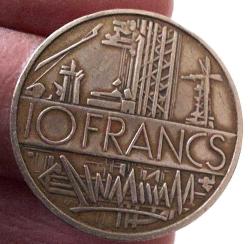 1978 FRANSA 10 FRANK ENDÜSTRİYEL METROPOL HARİTASI İBARELİ ORİJİNAL MADENİ PARASI 2YYY1AA NADİR