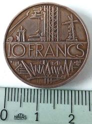 1978 FRANSA 10 FRANK ENDÜSTRİYEL METROPOL HARİTASI İBARELİ ORİJİNAL MADENİ PARASI 2YYY1AA NADİR