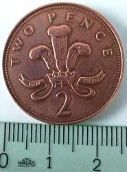 2001 BİRLEŞİK KRALLIK(İNGİLTERE) 2 PENCE KRALİÇE II.ELİZABETH İBARELİ ORİJİNAL MADENİ PARASI 4RR1AA NADİR