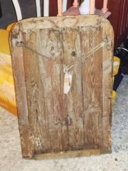 18571-ANTİKA ÇOK ESKİ AHŞAP ÇERÇEVELİ TAŞ AYNA