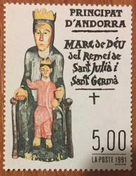 1991.HEYKEL .ANDORRA(FRANSA)TEK PUL İ DAMGASIZ