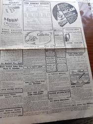 Cumhuriyet Gazetesi - 10 Temmuz 1950 - Vatandaşların Sevdiği Ve Saydığı Polis Yazan Abidin Daver Köşe Yazısı - Kore'de Komünistler İlerlemekte Devam Ediyor -  Basın Ve Af Tasarıları Bu Hafta Görüşülecek - Yeni Santraller Ve İstanbul'un Elektrik İşi - Pakistanlı General Mehmed Raza Yarın Gidiyor - Sendikalara Politika Girmeyecek - 3. Dünya Harbi Nasıl Olacak Yazan İngiliz Gizli İstihbarat Subaylarından Philip Reynolds Yazı Dizisi - İçişleri Bakanı Rükneddin Nasuhioğlu İstanbul'da - Kıbrıs'taki Kızıllar Ayaklanmaya Çağrıldı - Profesör Nimbüs'ün Maceraları Çizgi Roman - Posta Güvercini Yazan Kerime Nadir Yazı Dizisi - Üç Silahşörler Yazan Alexandre Dumas - Gül Kupası Atletizm Müsabakası - Kurtuluş Kulübünün Spor Şenlikleri - Türkiye Bisiklet Birinciliği - Fenerbahçe Bursada Berabere Kaldı - İstanbul Ankara Radyosu Programı - Gillette - General Electric Buzdolabı - Singer Saat Mağazaları