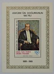 1981 KKTC ATATÜRK'ÜN DOĞUMUNUN 100.YILI BLOK, MNH