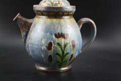 VİNTAGE DAMGALI SIRLI ÇAYDANLIK YADA SÜTLÜK  (DELİKLİ RAF