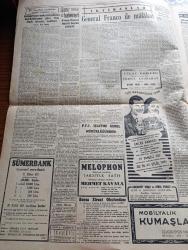 Cumhuriyet Gazetesi - 17 Eylül 1951 - Ara Seçimini 15 İlde Demokrat Parti Kazandı - Dünkü Ara Seçimler 17  İlde De Sükunet İçinde Cereyan Etti - Sinop'ta CHP'liler Nasıl Kazandılar - Sivas'ta CHP 13,226 Fazla Rey Aldı - İstanbul'da Partiler Ne Kadar Oy Aldılar - Denizli'de Ara Seçimlerin Tek Kanlı Hadisesi - İstanbul'un Yeni Demokrat Milletvekilleri Hadi Hüsmen Ve Seyfi Oran - Bursa'da 24 Köyde Sandıklar Erken Açıldı - Çanakkale'de İştirak Nisbeti Yüzde 60 ı Buldu - Bir Amerikalı Gazetecinin Türkiye İntibaları 2 Yazan Ray Brock  - Tahran'da Hükümet Darbesi Teşebbüsü - Avrupa Ordusu Ve Almanya - Kore'de Şiddetli Savaşlar Oluyor - General Franco İle Mülakat - Rüyalar Evi Yazan Peride Celal Yazı Dizisi - İsrail'de Yiyecek Sıkıntısı Başgösterdi - Beşiktaş Enosis'i 2 1 Mağlup Etti - Fenerbahçe Dörtler Karmasını 4 0 Mağlup Etti - Kadın Gazeteci Lil'in Maceraları Çizgi Roman - Yelkenle İstanbul'dan Filipinlere Yazan Sinan Everest Yazı Dizisi - 1951 1952 Yunus Nadi Mükafatı En Güzel Şiir