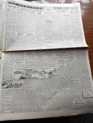Cumhuriyet Gazetesi - 5 Ekim 1951 - Değişen Bir Terim Yazan Nadir Nadi Köşe Yazısı - Yakında Ankara'da Askeri Bir Konferans Toplanacak - Kunuri Kahramanı Albay Celal Dora Şehrimizde - Un Ve Ekmeğe Dair Tahdidat Kaldırıldı - İstanbul'un Seyrüsefer Davasını Hallettiğini Söyleyen Mühendis Vasıf Dokuman - Şinasinin Heykeli Çalındı - Akdeniz Olimpiyatları Bugün Açılıyor - Sadi Irmak Munich Üniversitesine Profesör Oldu - Bakan Tevfik İleri Pahalı Kitapları Tervic Ve Müdafaa Ediyor - Avrupa Güzellik Müsabakası - Ömer İnönü Hakkında Karar Temyiz Edildi -  Fransız Tiyatrosunun Kört Kaybı Yazan Reşat Nuri Güntekin - Sinemalarda 11 Matinesi Kaldırıldı - Moris Şövalye Pazar Günü Gelemiyor - Bulgaristan'da Kızılların Vahşeti - Memleket Hikâyesi Bebek Yazan Yaşar Kemal Yazı Dizisi - Keriman Halis - Cemal Reşit Rey - Spor Kaynaklarımızdan Biri Olan Darüşşafaka - Ordulararası Müsabakalara Katılan Atletler - Osmia Dolma Kalemi - Güzellik Yarışması Jüri Heyeti - Ferdi Tayfur - Vasfi Rıza Zobu -