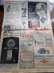 Cumhuriyet Gazetesi - 20 Ekim 1951 - Demokrat Parti Kongresinde Dün Verilen Karar - Marshall Planı Özel Türkiye Misyonu Başkanı Mr. Russell Dorr Amerika'ya Gitti - İçişleri Bakanı Halil Özyörük Dün Sabah İstifa Etmedim Dedi - Kore Kahramanı Hacı Altıner Amerika'ya Gitti - Güzellik Kraliçelerinin Dünkü Ziyaretleri - İngiltere Dün Mısır'a Sert Bir Nota Verdi - İstanbul'dan Filipinlere Yelkenle Gidecek Olan Sinan Everest Bugün Saat 2 de Yola Çıkıyor - Atlantik Paktı Ve Fuat Köprülü'nün Demeci - Boğaza Köprü Fikri Kuvvetleniyor - Askeri Yazar Korgeneral Martin Bugün Geliyor - Profesör Nümbüs'ün Maceraları Çizgi Roman - Uçaksavar Topçu Okulunda Diploma Tevzi Töreni - Burhan Felek Köşe Yazısı - Bugün Fenerbahçe Ordu Karmasıyla Beşiktaş'ta Galatasaray İle Oynayacaklar - Gripin - Kadın Gazeteci Lil'in Maceraları Çizgi Roman - Dermojen Krem - Jawa Motosiklet - Muammer Karaca Opereti - Mediator Radyosu - Hoover Çamaşır Makinası - Çapamarka  - Chevrolet Pikap - Neon Işıklı Reklam İşleri