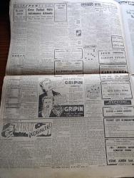 Cumhuriyet Gazetesi - 27 Şubat 1952 - Hava Yazanlar Nadir Nadi Köşe Yazısı - Eski Ve Yeni Başbakanlar Adnan Menderes Ve Şemsettin Günaltay'ın Mecliste Tartışmaları - Fuat Köprülü Lizbon'dan Dönüyor - Cemal Nadir'in Ölüm Yıldönümü - Genç Milli Takım Oyuncuları Atina'da - Churchill Washington'da Gizli Bir Anlaşma Yok Diyor - Ölüm Yıldönümü Münasebetiyle Cemal Nadir Yazan Elif Naci Köşe Yazısı - Türk Yunan İktisadi Görüşmeleri Yazan Doçent Doktor Mehmed Oluç -  Panaroma Yazan Yakup Kadri Karaosmanoğlu Köşe Yazısı - Tamam Bölgesinde Yeni Petrol Damarları Bulundu - 1948 de Trablus'ta Gördüklerim Yazan Süreyya Ağaoğlu - Kibar Düşkünleri Yazan Maurice Dekobra Yazı Dizisi - Brezilya Takımı Corinthian Avrupa'ya Geliyor - İstanbul Ankara Radyosu Programı - Varta Akümülatör - Puro Tuvalet Sabunu - Arı Unları - Elhamra Terzihanesi