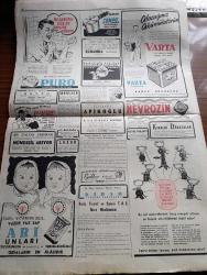 Cumhuriyet Gazetesi - 27 Şubat 1952 - Hava Yazanlar Nadir Nadi Köşe Yazısı - Eski Ve Yeni Başbakanlar Adnan Menderes Ve Şemsettin Günaltay'ın Mecliste Tartışmaları - Fuat Köprülü Lizbon'dan Dönüyor - Cemal Nadir'in Ölüm Yıldönümü - Genç Milli Takım Oyuncuları Atina'da - Churchill Washington'da Gizli Bir Anlaşma Yok Diyor - Ölüm Yıldönümü Münasebetiyle Cemal Nadir Yazan Elif Naci Köşe Yazısı - Türk Yunan İktisadi Görüşmeleri Yazan Doçent Doktor Mehmed Oluç -  Panaroma Yazan Yakup Kadri Karaosmanoğlu Köşe Yazısı - Tamam Bölgesinde Yeni Petrol Damarları Bulundu - 1948 de Trablus'ta Gördüklerim Yazan Süreyya Ağaoğlu - Kibar Düşkünleri Yazan Maurice Dekobra Yazı Dizisi - Brezilya Takımı Corinthian Avrupa'ya Geliyor - İstanbul Ankara Radyosu Programı - Varta Akümülatör - Puro Tuvalet Sabunu - Arı Unları - Elhamra Terzihanesi