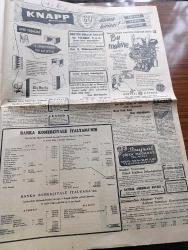 Cumhuriyet Gazetesi - 4 Nisan 1953 - Söyleyin Üstadlar Yazan Nadir Nadi Köşe Yazısı - Moskova'nın Barış Taarruzunun Hedefi - Belçikalı Devlet Adamı Paul H. Spaak Üniversitede Konferans Verdi - Amerikan Filosu Bugün Geliyor - Türkiye Fransa Genç Milli Maçı Fotoğraf - Köprü Kadıköy Yolculuğu 6 Dakikaya İnecek - Avustralya'dan Gelen Beratla Madalyanın Sahibini Bulduk - Milli Talebe Federasyonunun Kongresi - Genç Milli Takım Bugün Macarlarla Karşılaşıyor - Mareşal Rommel'in Hatıraları Toplayan Lideil Hart Yazı Dizisi - Ucuz Halk Lokantası Dün Açıldı - Reşid Galibi Anış Yazan İsmail Habib Sevük - İkinci Dünya Harbinde 55 Milyon Kişi Öldü - Son Harp Birleşik Amerikaya 360 Milyar Dolara Mal Oldu - Antakya'da Suriye Aleyhinde Miting Yapacak - Abide Kupası Maçları - Silahlı Kuvvetler Boks Şampiyonası - Cennet Yolu Yazan Steinbeck Yazı Dizisi - İstanbul Ankara Radyosu Programı - Geçmişte Büyük Cinayetler Bir Anarşistin Cinayetleri - 1914 Harbinin En Esrarengiz Casusu Çeviren Mazhar Kunt