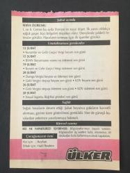 1 ŞUBAT 2009-TAKVİM YAPRAĞI-DOĞUM GÜNÜ HEDİYESİ-ÜLKER TAKVİMİ,BOLUDA ŞİDDETLİ DEPREM,4600 ÖLÜ,1944,İNGİLİZLERİB BANDIRMAYA ASKER ÇIKARMASI 1920,AYASOFYA CAMİİNİN MÜZE HALİNE DÖNÜŞTÜRÜLMESİ 1935,ÇOCUĞUNUZUN İSMİ REYHAN,SAĞLIK KÜRESEL ISINMA,HAVA DURUMU