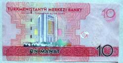 TÜRKMENİSTAN=2012  10 Manat  P-31  ÇİL'