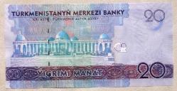 TÜRKMENİSTAN=2012  20 Manat  P-32  ÇİL'