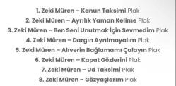 2011 baskı...  Hatalı baskıdır...  A yüzü Sezen Aksu, sen ağlama ile başlar.  B yüzü Zeki Müren dir.  Sadece jelatini yok plak sıfır.
