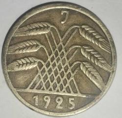 ALMANYA 1925 J   5 PFENNIG