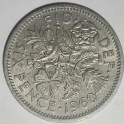 İNGİLTERE 1960   6 PENCE