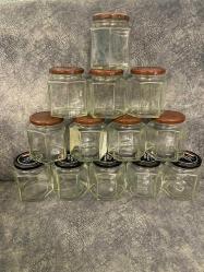 Altıgen Kavanoz Baharatlık (kapari şişesi)