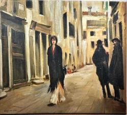 Tuval üzerine yağlıboya resim. Sanatçı imzalı. Çerçevesiz 45x55 cm.