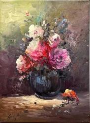 Tuval üzerine yağlıboya resim. Günaydın  imzalı. Çerçevesiz 60x50 cm.