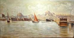 Tuval üzerine yağlıboya resim. Sanatçı imzalı. Çerçevesiz 40x60 cm.