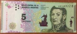 ARJANTİN 5  PESOS ÇİL KAĞIT PARA  RESİMDEKİ ÜRÜN