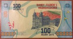 MADAGASKAR 100 ARIARY ÇİL KAĞITPARA