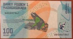 MADAGASKAR 100 ARIARY ÇİL KAĞITPARA