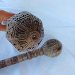 Antika Ahşap Seşper Gürz ,2 Adet