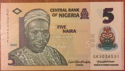 NİJERYA 5 NAIRA 2022 ÇİL.POLİMER PARA