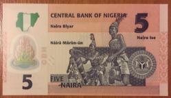 NİJERYA 5 NAIRA 2022 ÇİL.POLİMER PARA