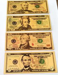 4 ADET ALTIN VARAKLI HATIRADOLAR YABANCI PARA SETİ KOLEKSİYONABD Doları Hatıra Seti 4 adet Altın Folyo (RESİMDEKİ ÜRÜN GÖNDERİLECEKTİR) (X-88)