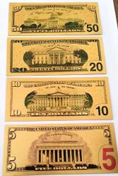 4 ADET ALTIN VARAKLI HATIRADOLAR YABANCI PARA SETİ KOLEKSİYONABD Doları Hatıra Seti 4 adet Altın Folyo (RESİMDEKİ ÜRÜN GÖNDERİLECEKTİR) (X-88)